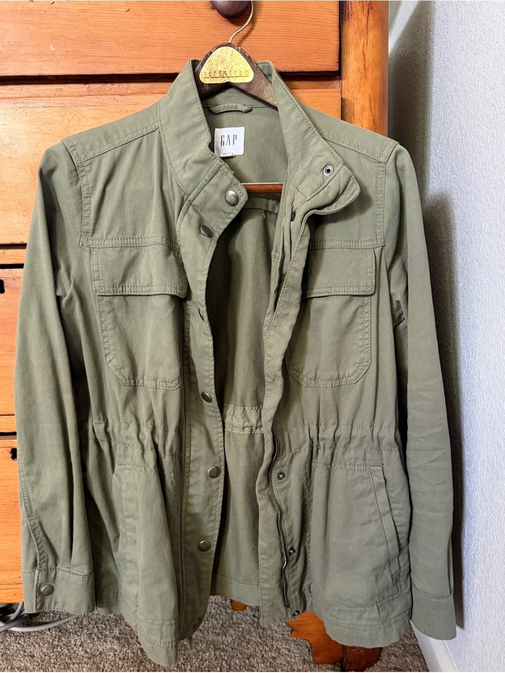 GAP Olive Green Drawstring Utility Jacket